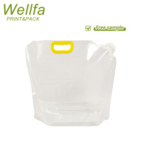 Pochettes souples transparentes personnalisées pour eau et liquides, pliables, avec bec verseur, pour le stockage et la recharge, disponibles en 10L, 1000ml, 1 Gallon, 5L, 4L, 2L, 3L, 5 Litres