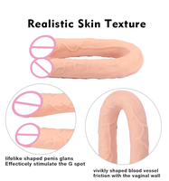 Dildo Doble Extra Largo y Grande, Dildo Realista de Doble Cabeza para Lesbianas, Pene Artificial para Mujeres y Gays