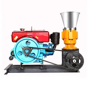 1 Diesel Version Feed Pellet Machine New Clutch Diesel Version Pellet Machine Grass Straw Feed Pellet Machine Pig Chicken Rabbit