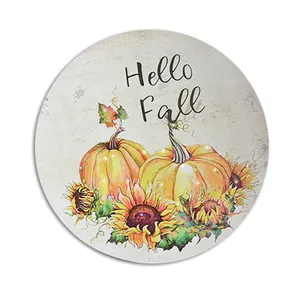 Plaster Wall Art Halloween Decoration Accents Welcome Canvas Painting Wall Sign