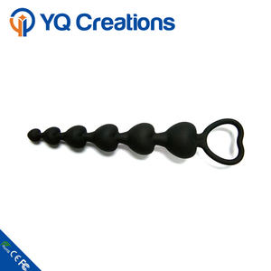 Bouchon anal en silicone souple imperméable en forme de cœur long, jouets sexuels lesbiens, perle pour hommes et femmes, bouchon long, perles pour massage de la prostate - Product Image 5