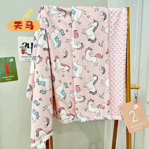 75*120cm doppio strato morbido in pile di Minky avvolgente comodo punto coperta per bambini per neonati biancheria da letto per bambini - Product Image 4