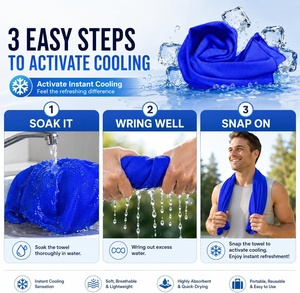 New Portable Silicone Case Packaging Custom Logo Microfiber Outside Sports Instant Cooling Towel for Yoga Running - Product Image 4