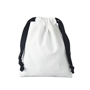 ถุงผ้าแคนวาสขนาด 13x16 ซม. น้ำหนัก 8 ออนซ์ พร้อมเชือกผูกสำหรับใส่เครื่องสำอาง - Product Image 1