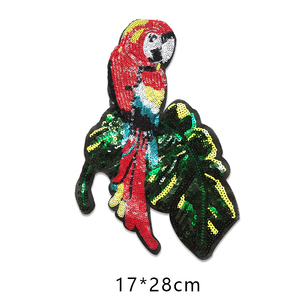 Coudre sur la broderie oiseau <span class=keywords><strong>perroquet</strong></span> Sequin Bling Patches Designer pour t-shirt vêtements - Product Image 2