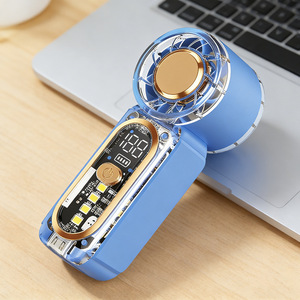 Mini Portable Fan With Digital Display Foldable USB Rechargeable Brushless Motor Long Battery Life For Outdoor Students - Product Image 1