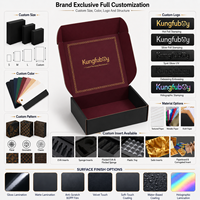 Boîte d'expédition en carton ondulé noir personnalisée avec logo pour les commandes et l'expédition des petites entreprises