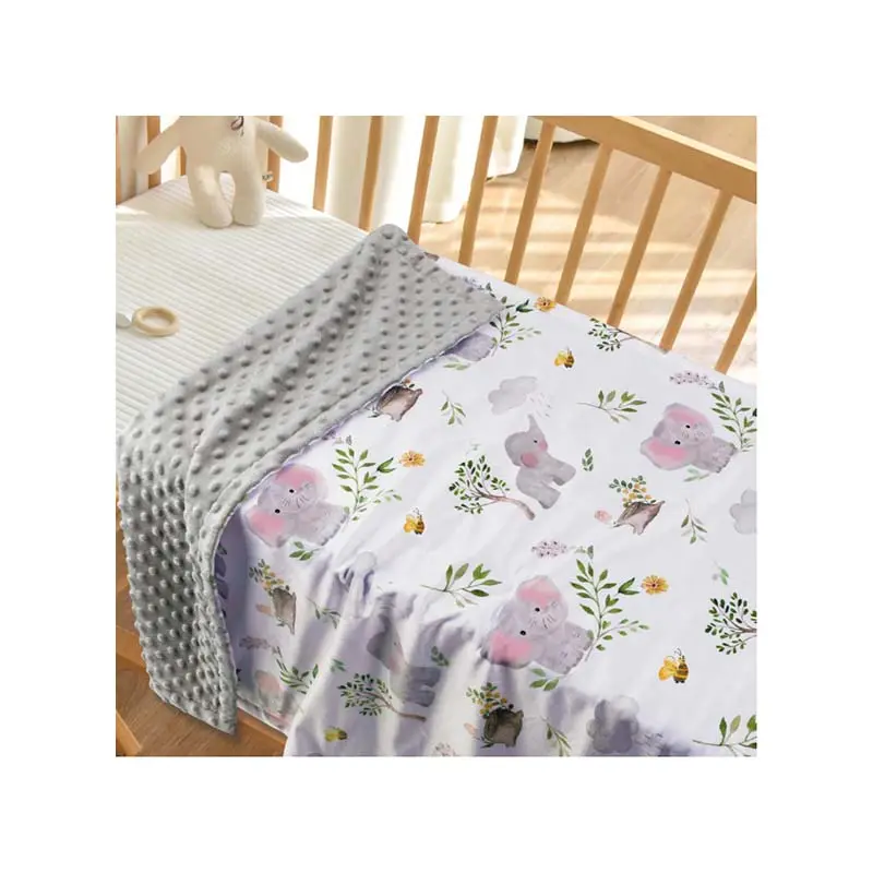 Skin-Friendly Soft Warm Breathable,Double Layer with Dotted Backing for Boys Girls , Blanket for Stroller and Crib Baby Blanket