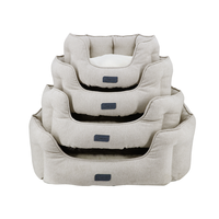 Lit pour chat en fourrure de lapin luxueuse et durable, nid ovale pour animaux de compagnie, amovible, lavable, lit pour chien de haute qualité