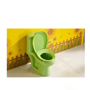 Anak-anak Barang Saniter Set Kamar Mandi Warna Hijau Anak Keramik Toilet