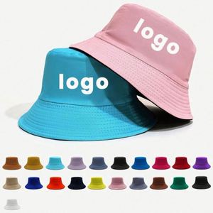 Fashion <b>Reversible</b> <b>Bucket</b> <b>Hat</b> Custom Blank Fisherman <b>Hat</b> Logo Embroider Print Pattern Label Custom Solid Color Cotton <b>Bucket</b> Cap - Product Image 2