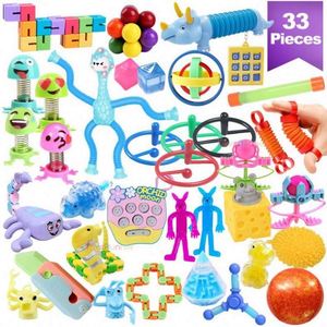 Jouets pour enfants 2024 : Ensemble de jouets anti-stress Cube, Spinners, Balle anti-stress, Anneau, 1 Boîte Mystère, Kit de jouets anti-stress pour enfants - Product Image 1