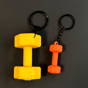 3D <span class=keywords><strong>Mini</strong></span> thể dục cao su Móc Chìa Khóa mềm PVC hình dạng chai <span class=keywords><strong>Keychain</strong></span> trọng lượng tấm quả tạ Barbell ketlletbell móc khóa - Product Image 4