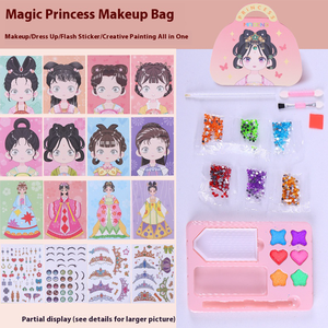 Princesse habiller papier autocollant Art <span class=keywords><strong>bricolage</strong></span> jouet <span class=keywords><strong>Kit</strong></span> avec diamant peinture habiller ensemble cadeau d'anniversaire idéal pour les filles âges - Product Image 4