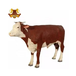 outdoor decoration customer size life size fiberglass bull resin cow for sale