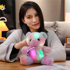Boneka Beruang Teddy LED Menyala, Mainan Boneka Beruang Bercahaya Warna-warni, Lampu Malam, Hadiah untuk Anak-anak - Product Image 3