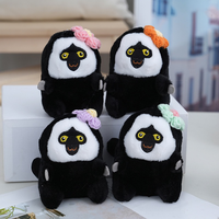 Porte-clés en peluche singe Saki blanc de 4 pouces, personnalisable, populaire pour les enfants