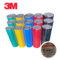 Cinta Aislante Eléctrica 3M 150, Cinta de Vinilo Temflex de Una Cara para Marcar Cables