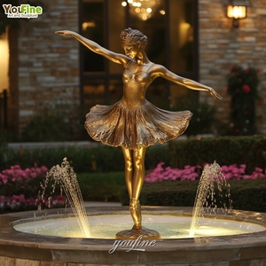 Statue de ballerine en bronze en position de pointe, sculpture pour jardin, hôtel, place publique - Product Image 5
