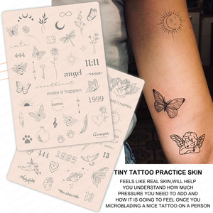 3mm Silicone Pré-imprimé Fine Line Tattoo Skin Practice Double Side Use Tiny Tattoo Practice Synthetic Latex Skin for Tattooing - Product Image 5