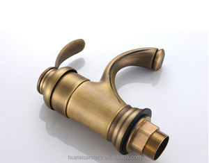 Robinet d'<span class=keywords><strong>eau</strong></span> antique, style rétro, robinets de salle de bain de style ancien, robinets en laiton, traditionnels - Product Image 2