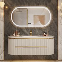 Meuble de salle de bain de luxe à prix abordable, ensemble de meubles-lavabos avec lavabos intégrés, designs modernes pour salle de bain