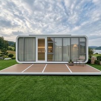 Maisonnette modulaire préfabriquée en forme de cabane Apple pour l'extérieur, maison mobile compacte, maison conteneur pour la vie en plein air, directement de l'usine