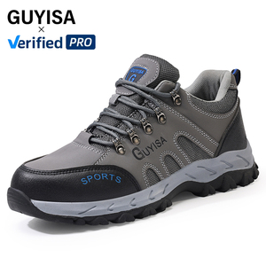 GUYISA Zapatos DE SEGURIDAD DE CUERO impermeables de alta calidad para hombres Zapatos de seguridad con suela de goma con punta de acero - Product Image 1