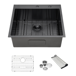 Vendita calda dimensione 25 "fatto a mano Design moderno 304 In acciaio inox Drop-In <span class=keywords><strong>lavello</strong></span> da <span class=keywords><strong>cucina</strong></span> per <span class=keywords><strong>cucina</strong></span> lavanderia Bar - Product Image 3