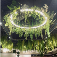 Décoration de plafond végétal simulé, aménagement paysager floral et végétal suspendu pour bars et restaurants