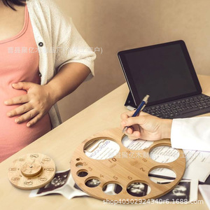 Modèle de position fœtale en bambou, planche ronde en bois, outil pédagogique pour la dilatation cervicale, outil d'enseignement médical - Product Image 2