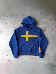 460 GSM Cropped <strong>Hoodie</strong> and 80% Cotton 20% <strong>Polyester</strong> <strong>Hoodie</strong> with Blue Custom Design for Men Sublimation Streetwear <strong>Hoodie</strong> - Product Image 5