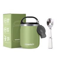 Nouvelle Bouteille Isotherme Double Paroi en Acier Inoxydable 2026 – Pot Alimentaire Isotherme Sous Vide Personnalisable pour Soupe, Garde les Aliments au Chaud avec Cuillère