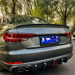 Rear Trunk Spoiler For Audi A4 B9 2017 2018 2019 2020 ABS Material Black Or Unpainted <b>Primer</b> Color Rear Spoiler For Audi A4 B9 <b>C</b> - Product Image 4