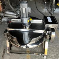 1000 litres commerciale grande poêle à frire SS304 vapeur gaz chauffage électrique chemisé bouilloire de cuisson avec mélangeur