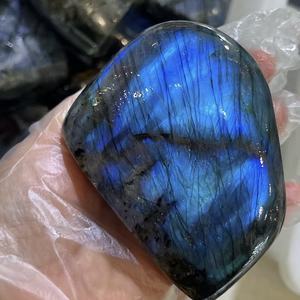 도매 천연 연마 블루 플래시 래브라도라이트 프리폼 풍수 크리스탈 공예품 홈 데코 - Product Image 3
