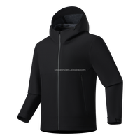 Veste softshell à capuche pour homme, sans couture, coupe-vent, respirante, hydrofuge, extensible dans 4 directions, fermeture éclair, pour les voyages, la randonnée