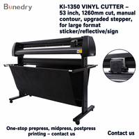 Traceur de découpe vinyle grand format KI-1350 53 pouces (1350 mm) avec alimentation 1260 mm, traceur de contour manuel Signmaster pour autocollants et enseignes