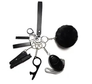 Vente en gros porte-clés d'autodéfense chaud pendentif bricolage porte-clés d'autodéfense ensemble pour femmes porte-clés promotionnels fournitures d'autodéfense