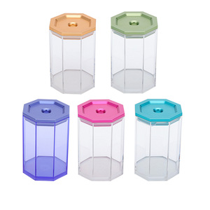 Cenicero IQO de Plástico Transparente con Logotipo Personalizado, <span class=keywords><strong>Material</strong></span> Mental+ABS, Tapa Hexagonal, para Uso en Casa y Auto ILUM/I ONE/Prime - Product Image 1