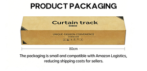 YIJIALE Kit de rail de rideau de luxe réglable avec accessoires à cordon pour <span class=keywords><strong>baie</strong></span> <span class=keywords><strong>vitrée</strong></span> de plafond de 216 cm, vente en gros - Product Image 5