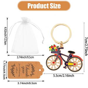Porte-clés créatif en alliage de zinc en forme de vélo, souvenir, cadeau, décoration et ouvre-bouteille pour invités et amis - Product Image 4