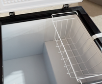 Congélateur horizontal domestique H 405L, grande capacité, congélateurs à coffre profond, double porte, congélation de crème glacée, usage commercial, ouverture par le haut