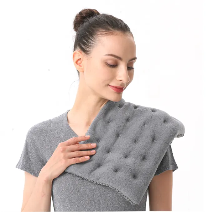 Micro-ondes thermique pondéré coussin chauffant sac de blé micro-ondes calmant argile perle chaleur pack rempli de lavande et de graines de lin