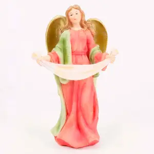 Hermosos artículos de estatuilla religiosa <span class=keywords><strong>Gloria</strong></span> artesanal de poliresina con alas de Ángel - Product Image 1