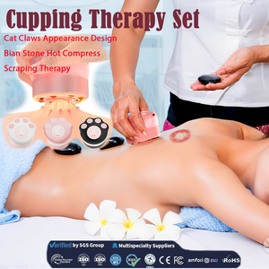 Massaggiatore a Coppettazione Intelligente, Set Professionale per Terapia Elettrica a Coppettazione, Dispositivo per Dolori alla Schiena, Rigidità al Collo, Rilassamento Muscolare - Product Image 1