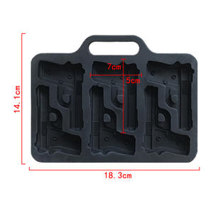 Moule à gâteau <span class=keywords><strong>en</strong></span> silicone souple, 6 paires de pistolets réalistes, à <span class=keywords><strong>chocolat</strong></span>, plateau à glace, <span class=keywords><strong>en</strong></span> stock, 217 - Product Image 2