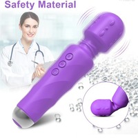 Baguette vibrante Knight Stick AV, 20 fréquences, 8 vitesses, vibrateur puissant, massage pour femmes, silicone, étanche, rechargeable par USB, faible bruit
