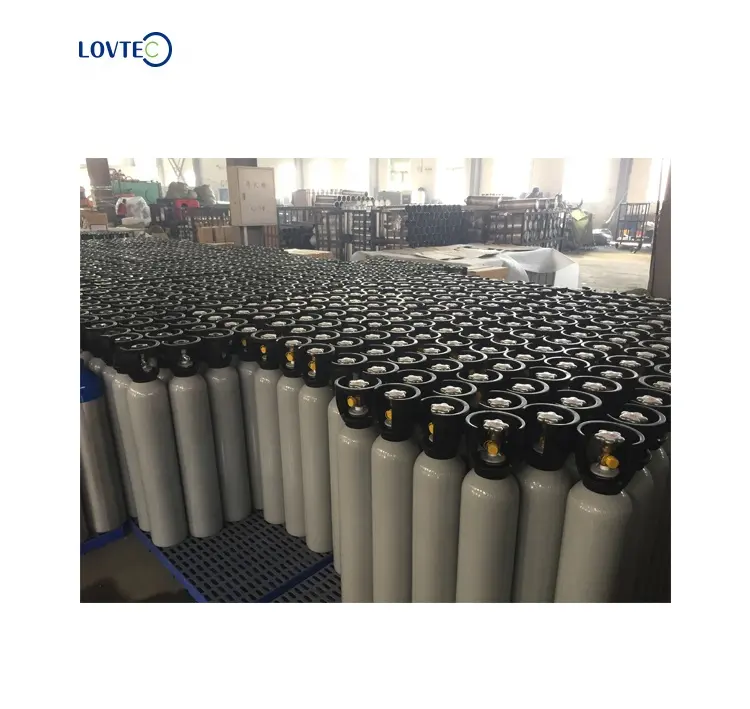 LOVTEC high quality oxygen regulator high pressure gas tank with integrated valve