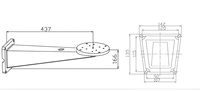 Support de fixation en aluminium moulé sous pression pour caméra PTZ, charge maximale 50 kg, bras stable pour caméra de surveillance, montage facile, accessoires de surveillance